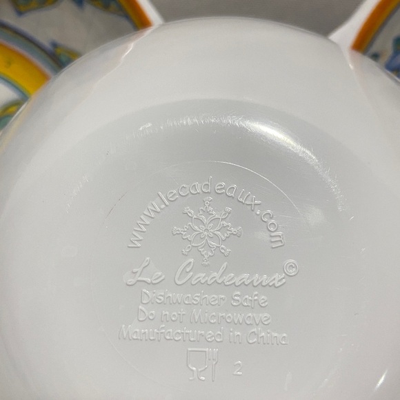 Le Cadeaux Siena melamine mini handled bowls set of 3 - Picture 3 of 3